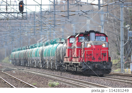 千歳線　上野幌ー北広島　JR貨物　DD51-1157（鷲別） 114281249