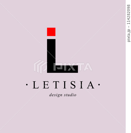 Bundle Minimalistic Logos. Monogram of letters L. for business card 114282098