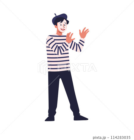 Mime artist in performance vector illustration Mime artist in performance vector illustration 114283035