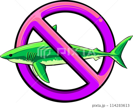 great white shark vector illustratio design on white background. digital had draw great white shark vector illustratio design on white background. digital had draw 114283613