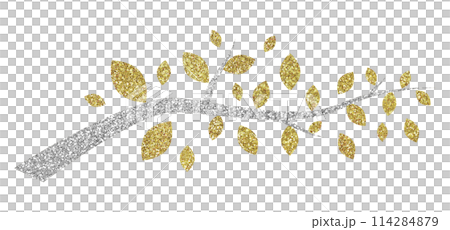イラスト素材 木 植物 ゴールド シルバー イラスト素材 木 植物 ゴールド シルバー 114284879