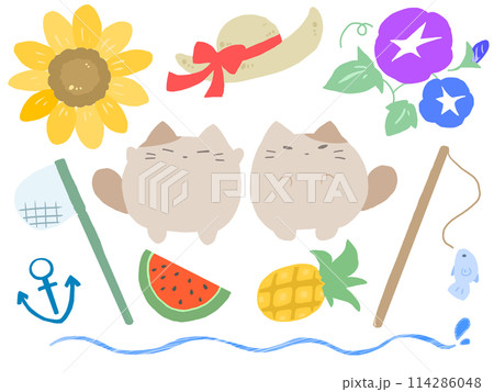 夏のあしらいねこ 114286048