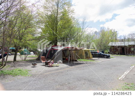 キャンプ　BBQ 114286425