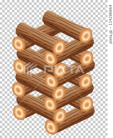 Stacked logs "AI generated image" 114286664