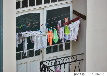 Clothes Hanging Outside Clothes Hanging Outside 114286763