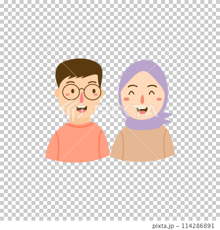laughter day greeting couple illustration 114286891