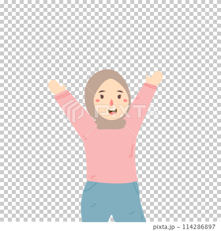 world laughter day with young girl illustration  114286897