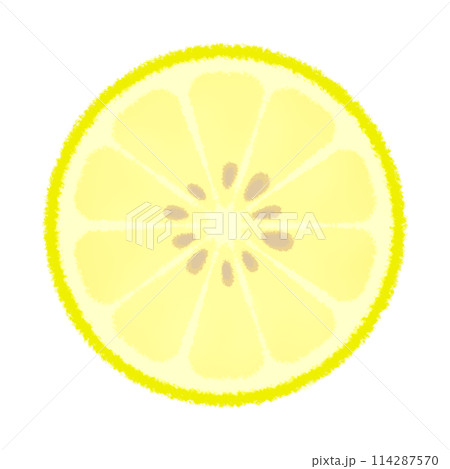 レモンの断面イラスト レモンの断面イラスト 114287570