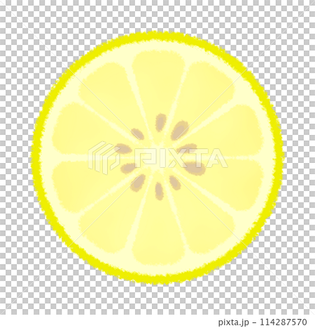 レモンの断面イラスト レモンの断面イラスト 114287570