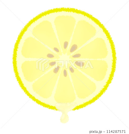 レモンの断面イラスト レモンの断面イラスト 114287571