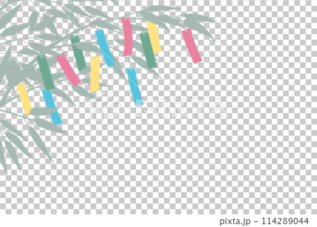 Simple illustration of Tanabata bamboo decoration 114289044