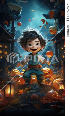 Chinese 3D cartoon character, the joyful Chinese new year festival. cute 3D culture character Chinese 3D cartoon character, the joyful Chinese new year festival. cute 3D culture character 114289297