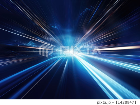 High speed. Abstract technology background concept.Speed movement pattern and motion blur over dark blue background High speed. Abstract technology background concept.Speed movement pattern and motion blur over dark blue background 114289471