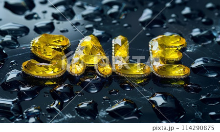 Yellow Sapphire Crystal Sale concept art poster. 114290875