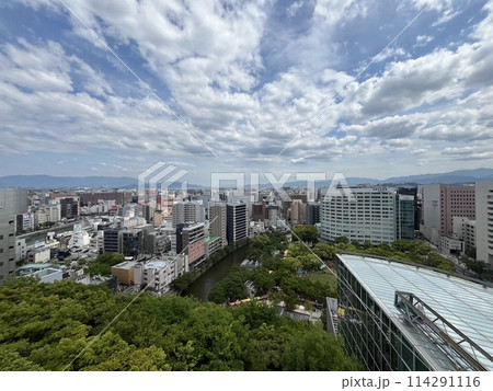 福岡市中央区「アクロス福岡」から天神中央公園・中洲方面を撮影 福岡市中央区「アクロス福岡」から天神中央公園・中洲方面を撮影 114291116