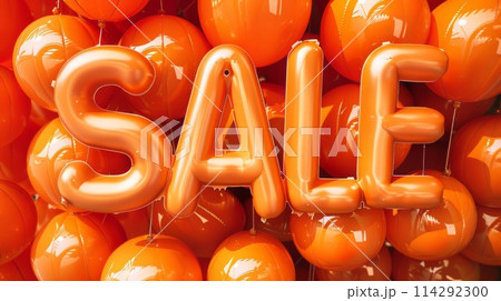 Orange Glossy Surface Sale concept art poster. Orange Glossy Surface Sale concept art poster. 114292300