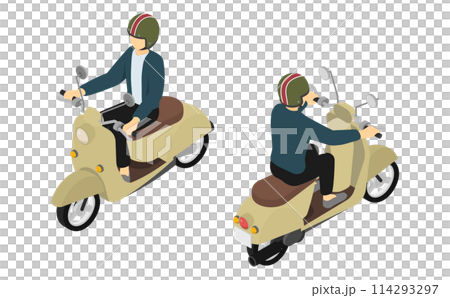 等軸圖:騎摩托車的人 等軸圖:騎摩托車的人 114293297