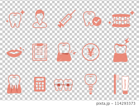 歯医者のアイコンセット 歯医者のアイコンセット 114293373