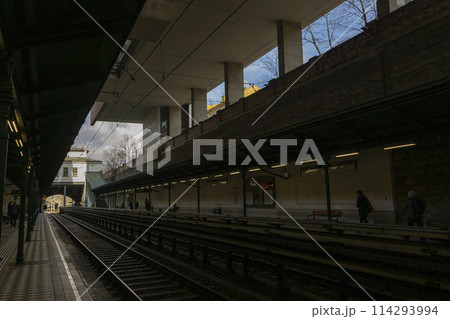 Metro station on Burggasse street in Vienna Metro station on Burggasse street in Vienna 114293994