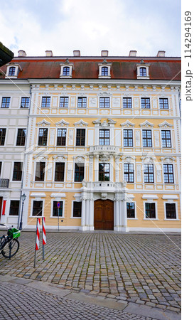 Drezden, Germany - fragment of architecture and historical building at center Drezden, Germany - fragment of architecture and historical building at center 114294169