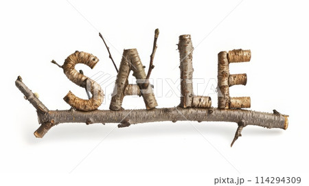 The word Sale created in Birch Twig Letters. 114294309