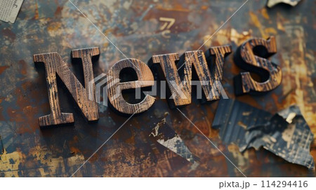 Wooden Ebony News concept art poster. 114294416