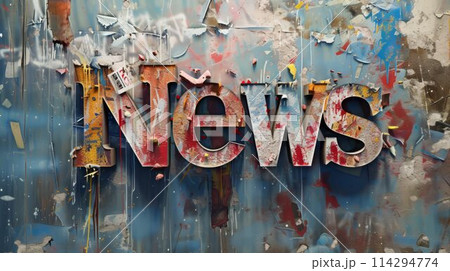 Textured Plaser News concept art poster. 114294774