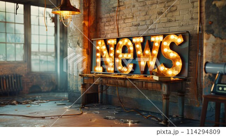 Side Lighting News concept art poster. 114294809