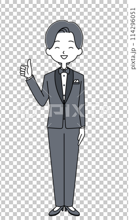 穿著燕尾服的女人的插圖 114296051
