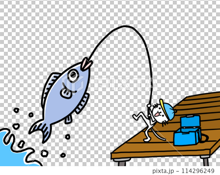 釣りをする猫 釣りをする猫 114296249