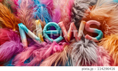 Colorful Fur News concept art poster. 114296416