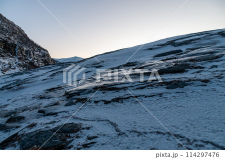 Norwegian winter landscape 114297476