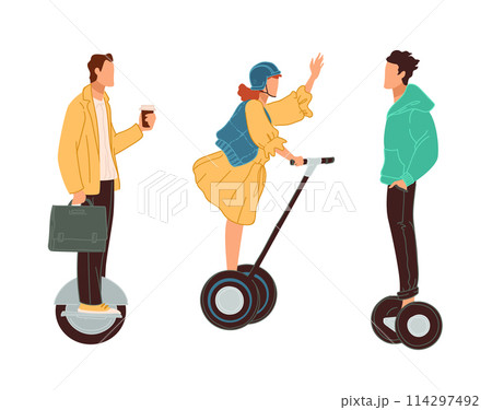 Modern Urban Commuters Vector Set 114297492