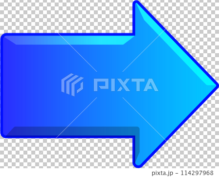 Graphic material "Right arrow, blue" 114297968
