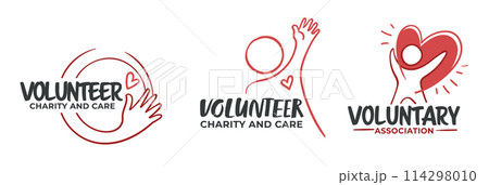 Volunteering Charity Heartfelt Logo Designs Volunteering Charity Heartfelt Logo Designs 114298010