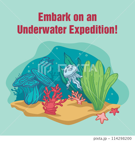 Deep Sea Exploration Marine Illustration 114298200