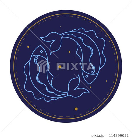 Pisces astrological sign, twelve horoscope symbol Pisces astrological sign, twelve horoscope symbol 114299031