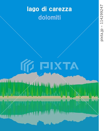 カレッツァ湖 lago di carezza ドロミーティ dolomiti イタリア italia カレッツァ湖 lago di carezza ドロミーティ dolomiti イタリア italia 114299247