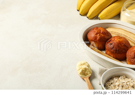 Tasty food with banana, concept of tasty food with banana 114299641