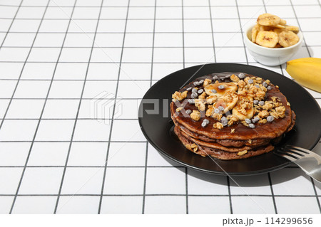 Tasty food with banana, concept of tasty food with banana 114299656