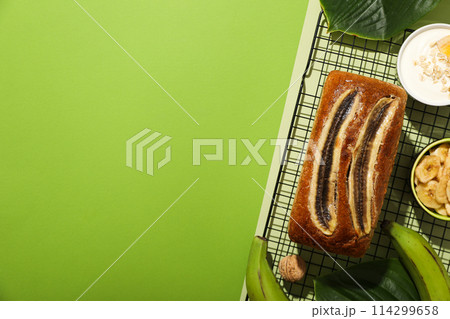 Tasty food with banana, concept of tasty food with banana 114299658