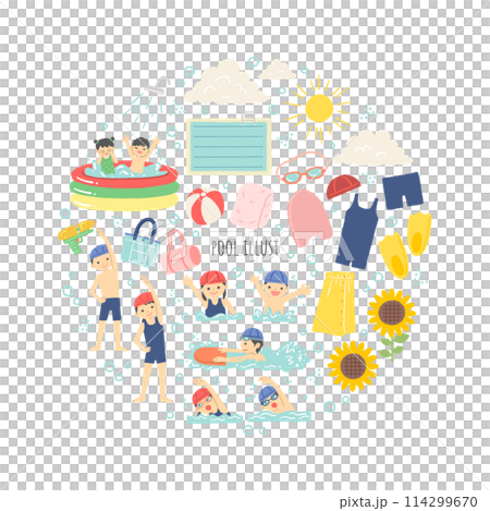School/swimming school swimming illustration set School/swimming school swimming illustration set 114299670