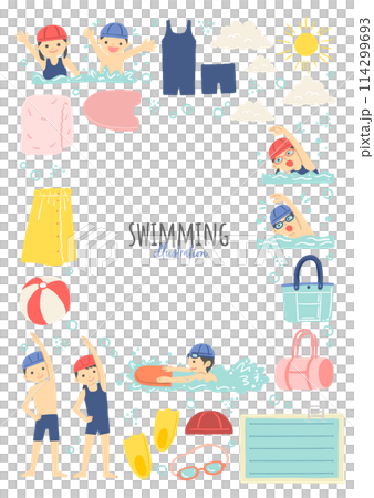 School/swimming school swimming illustration set School/swimming school swimming illustration set 114299693