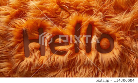 Orange Fur Hello concept art poster. 114300004