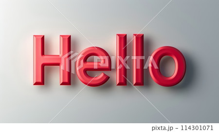 The word Hello created in Isometric Design. 114301071