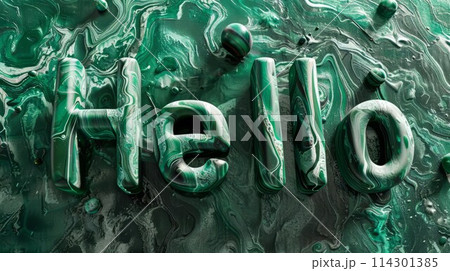Green Marble Hello concept art poster. 114301385