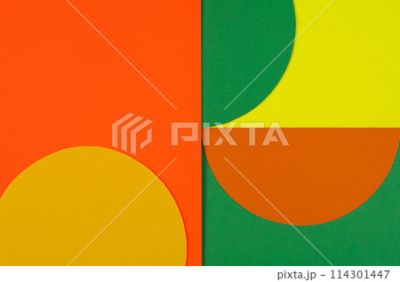 Abstract colorful geometric paper texture background. Minimal concept. Abstract colorful geometric paper texture background. Minimal concept. 114301447