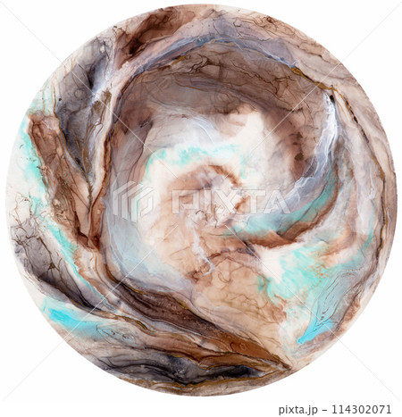 Unique abstract painting background in a form of a globe. 114302071
