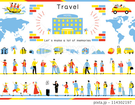 旅行を楽しむ人達 旅行を楽しむ人達 114302197