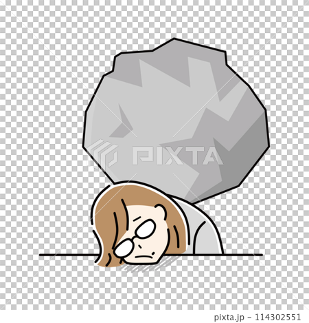 似乎被壓垮的女商人 似乎被壓垮的女商人 114302551